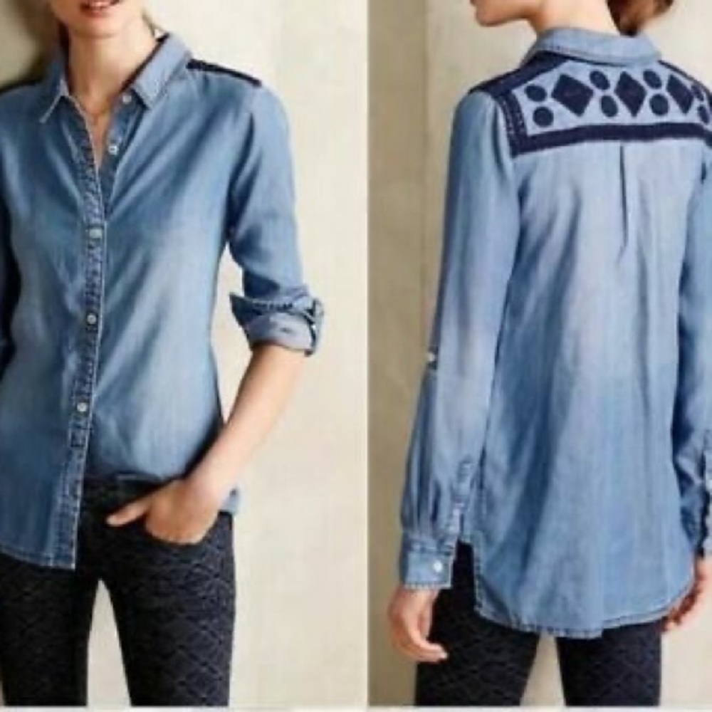 Anthropologie Holding Horses Dakota Button Down